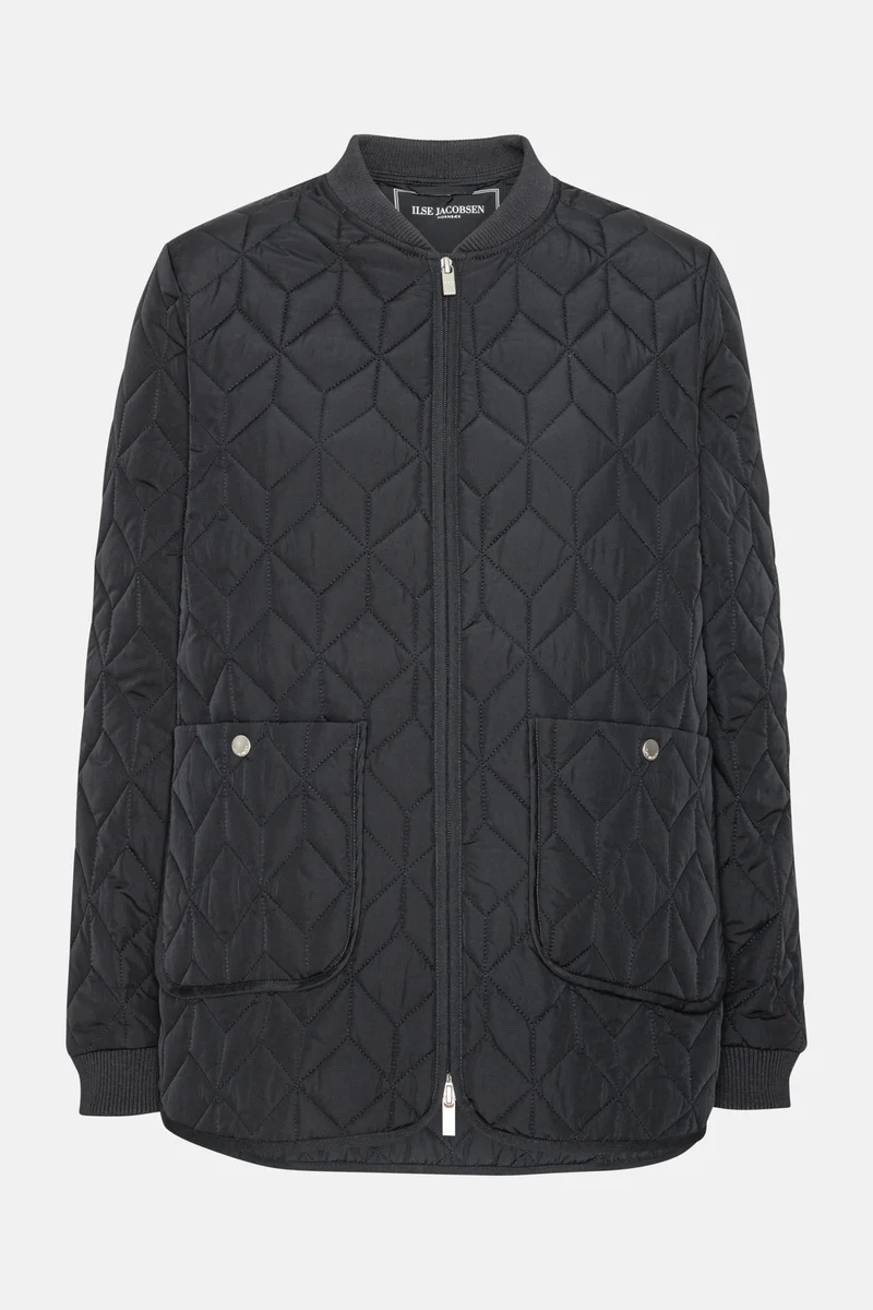 Gewatteerd jack met ribboorden ART45 | Dark Indigo