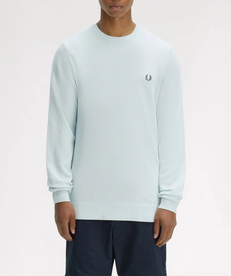 Pull Fred Perry Piqué Stitch Jumper – Light Ice