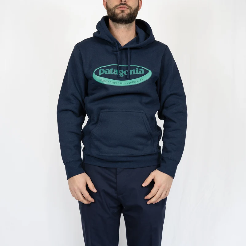 Hoodie Patagonia 95 Oval Logo Uprisal – New Navy