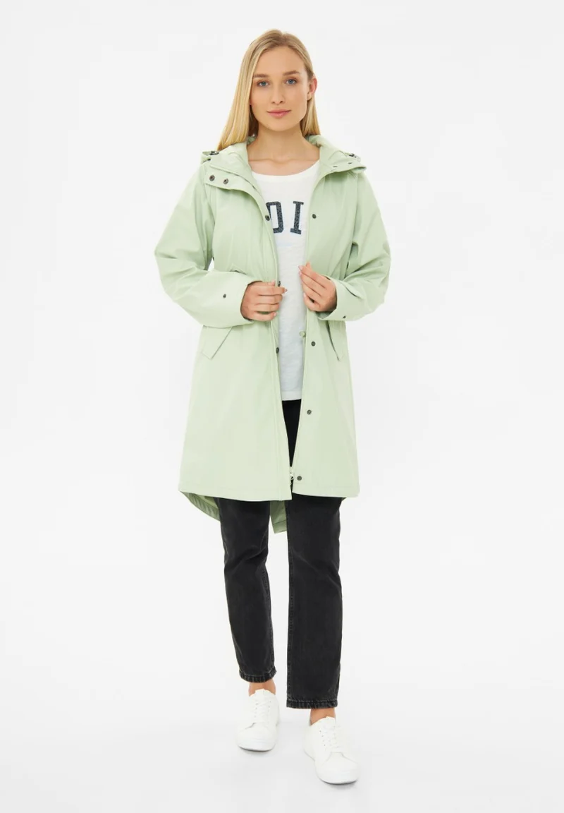 Derbe Regenjas Dames Traveby Friese Fisher Fog Green
