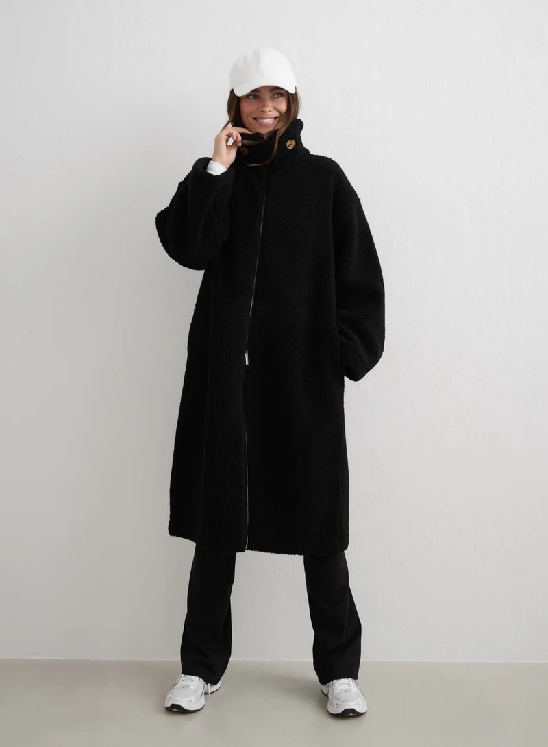 Black Pile Coat