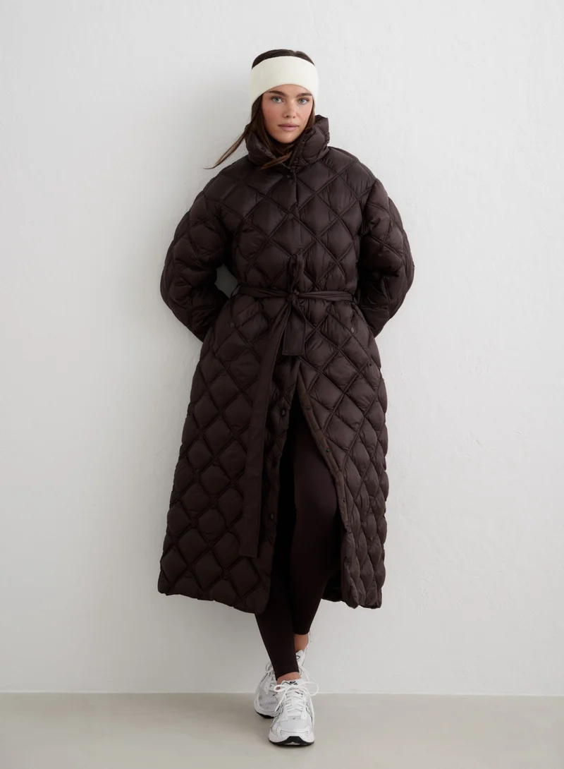 Chocolate Quilted Coat