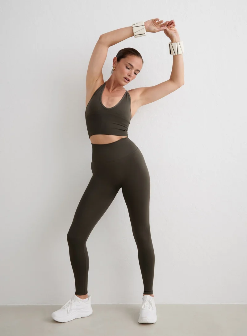 Dark Ivy Shape Seamless Tights