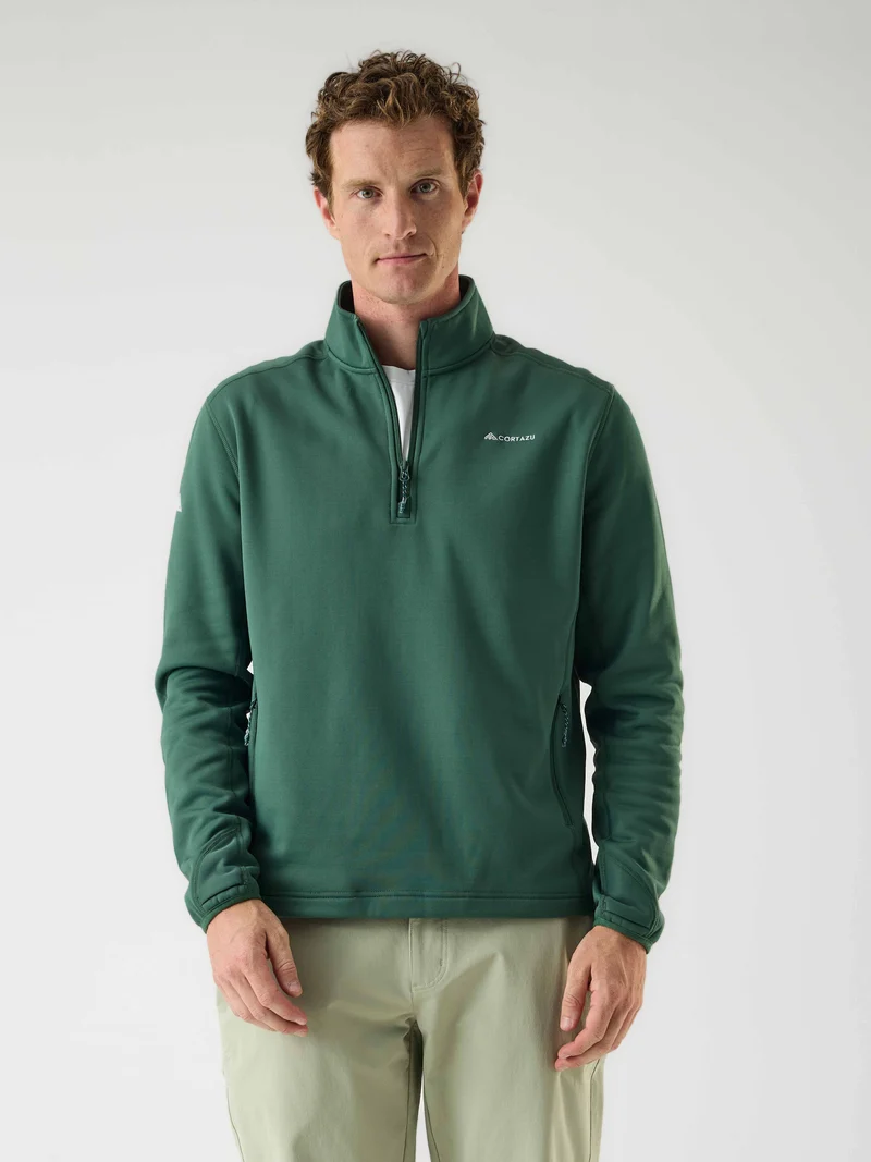 AR Fleece Half-Zip Dark Green | Men
