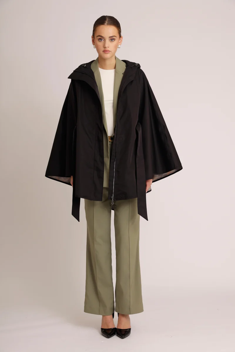 Waterproof Poncho Cape | Black