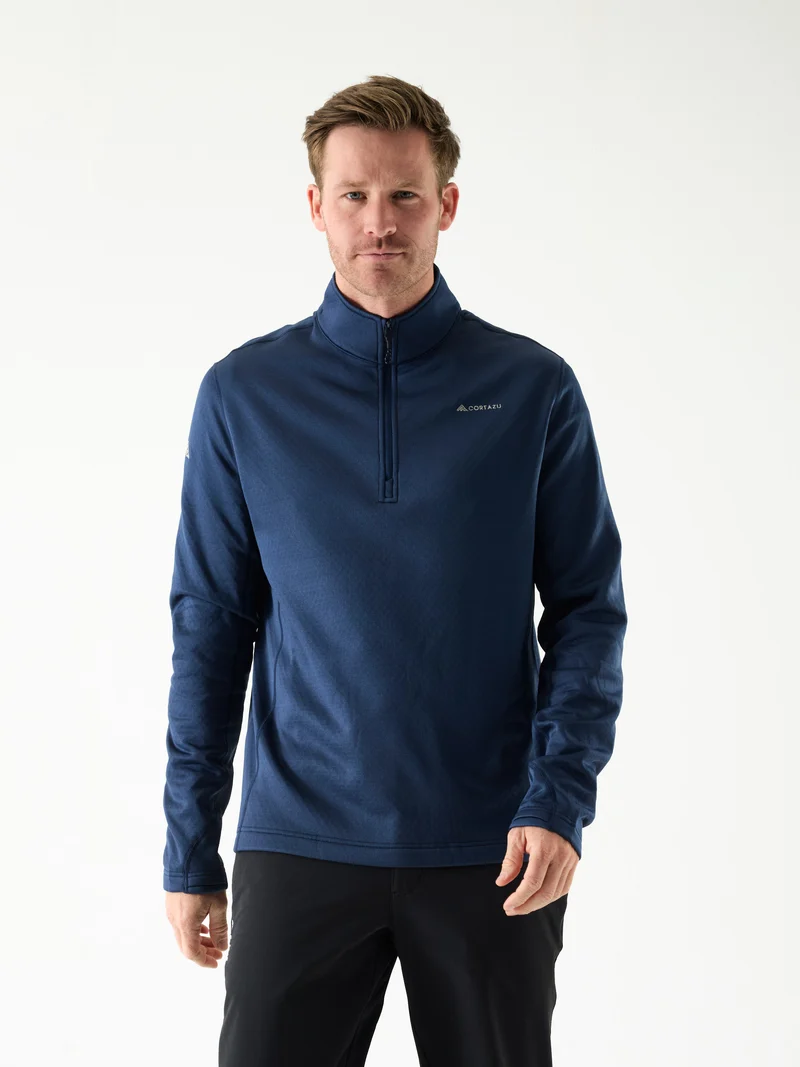 AR Lightweight Fleece Half-Zip Dark Blue | Men