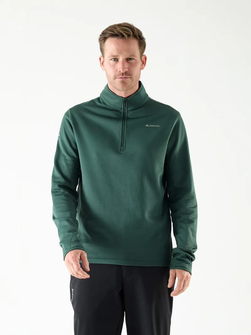 AR Lightweight Fleece Half-Zip Dark Green | Men
