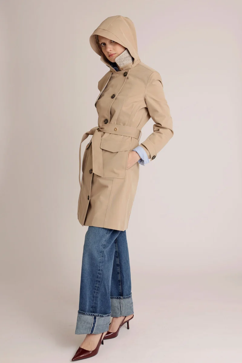 Waterproof Tailored To Fit Trenchcoat | Beige