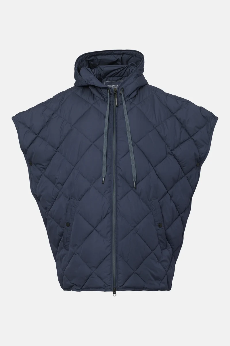 Gewatteerde cape PEPPY12 | Dark Indigo