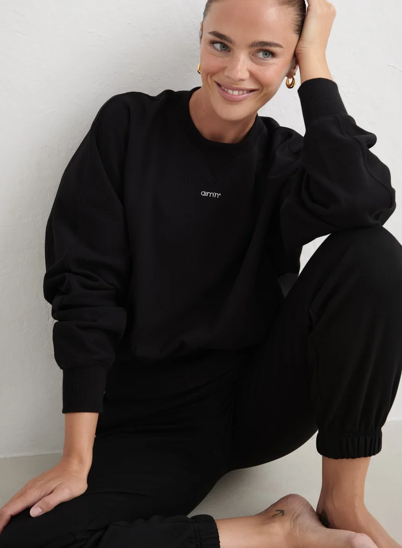 Black Sportif Sweatshirt