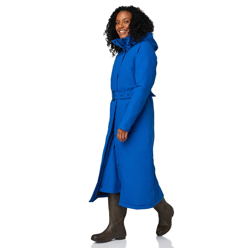 Happy Rainy Days Extra Lange Regenjas Gewatteerd Toronto Kobalt Blauw