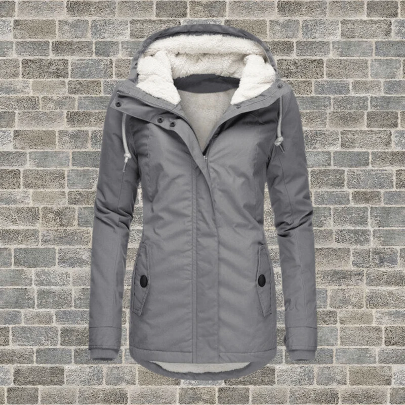 Winterjas dames met voering – warm met plooidetails