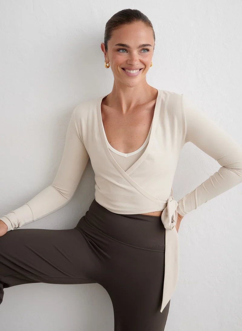Sand Shape Seamless Wrap Long Sleeve