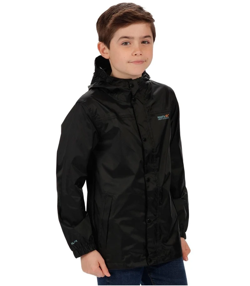 Regenjas kind Pack-It Jacket Regatta Zwart