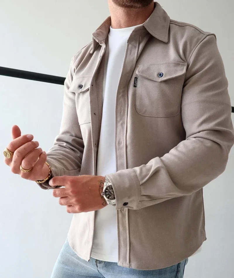 Heren Shirt Jacket: Comfort & Stijl voor Herfst & Winter