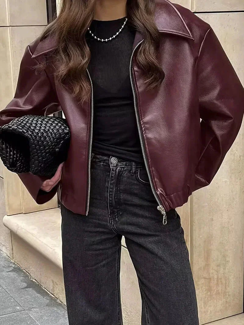 Burgundy Damesjas | Stoere en Elegante Look