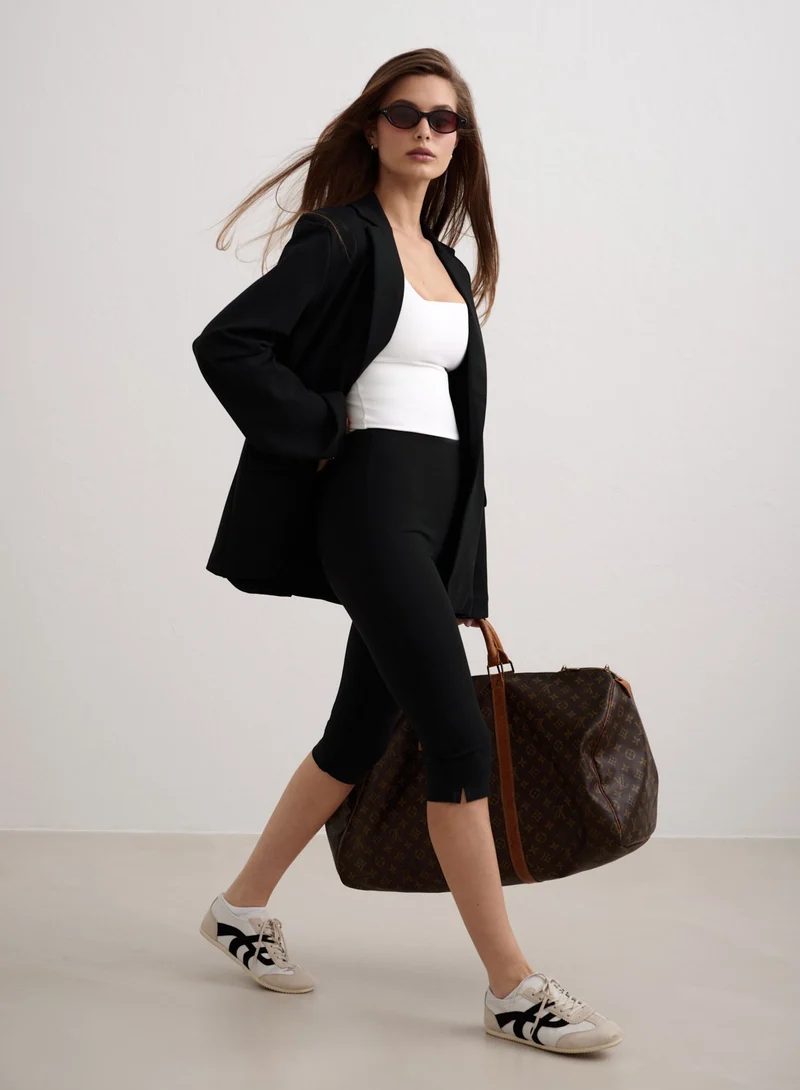 Black Luxe Capri Pants