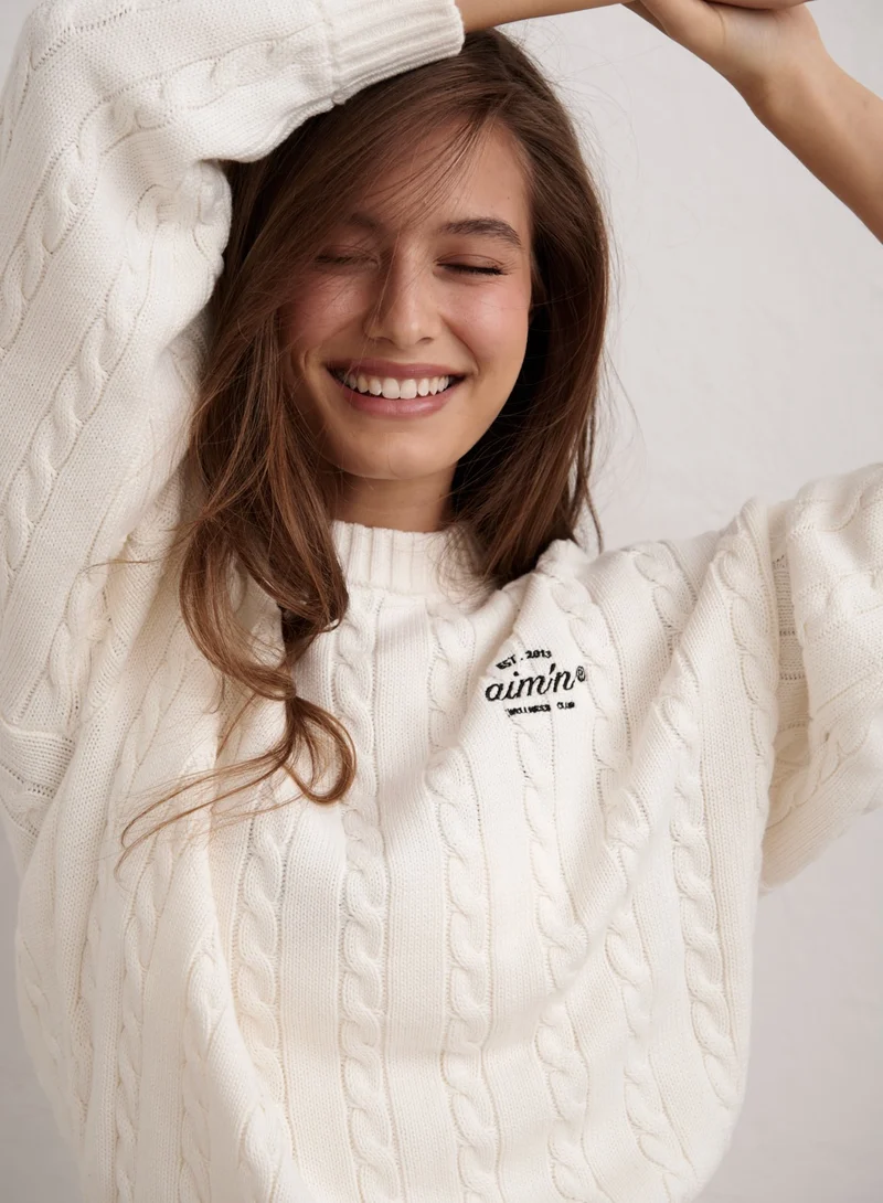Off White Club Cable Knit Sweater