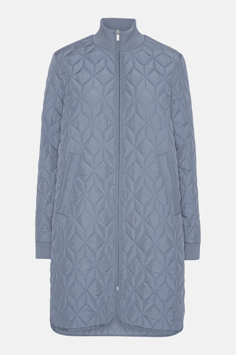 Lange gewatteerde jas ART06 | Grey Blue