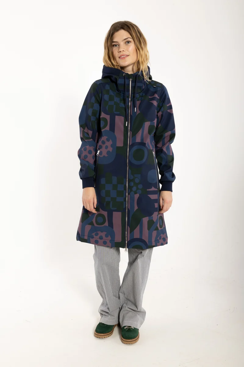Danefae Softshell Regenjas Danejane Dark Forest Patchland