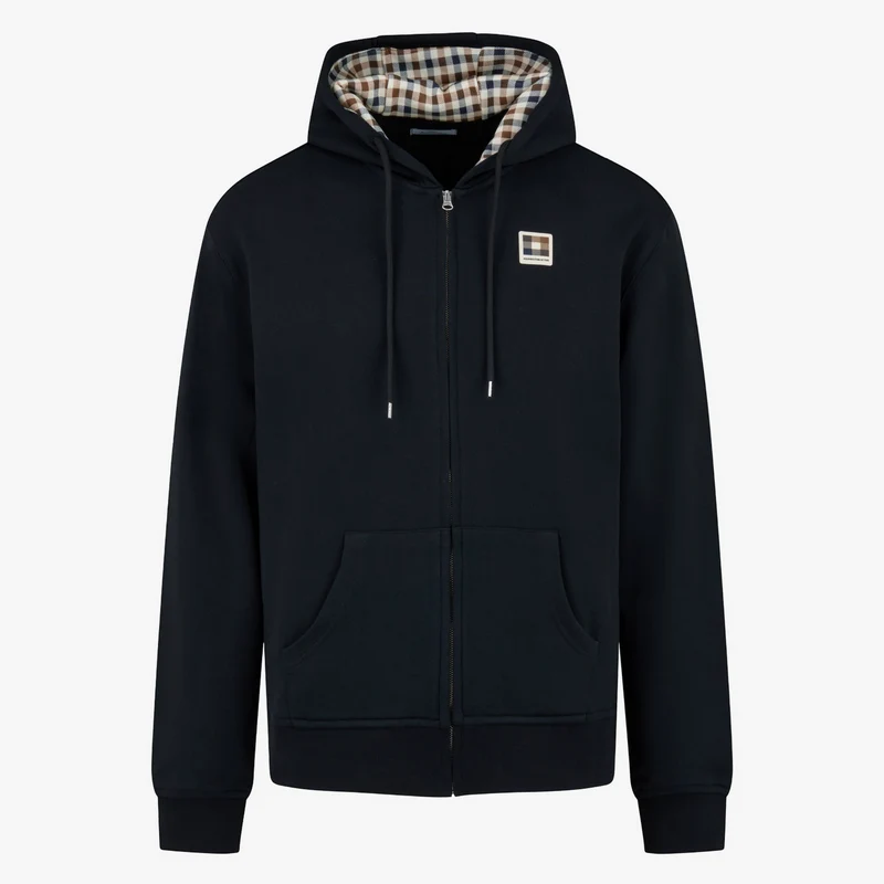 Active Badge Full Zip Hoodie – Sweat zippé homme noir