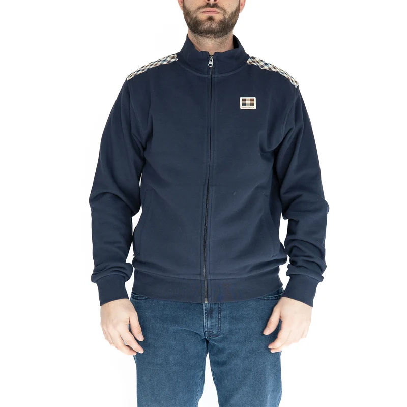 Active Lamina Insert FZ Mock Neck – Pull zippé homme bleu