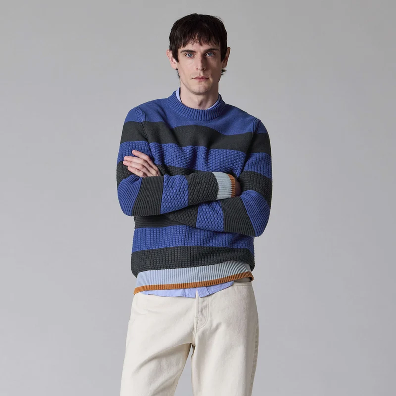 Barbour x Paul smith southwold knit - dark navy