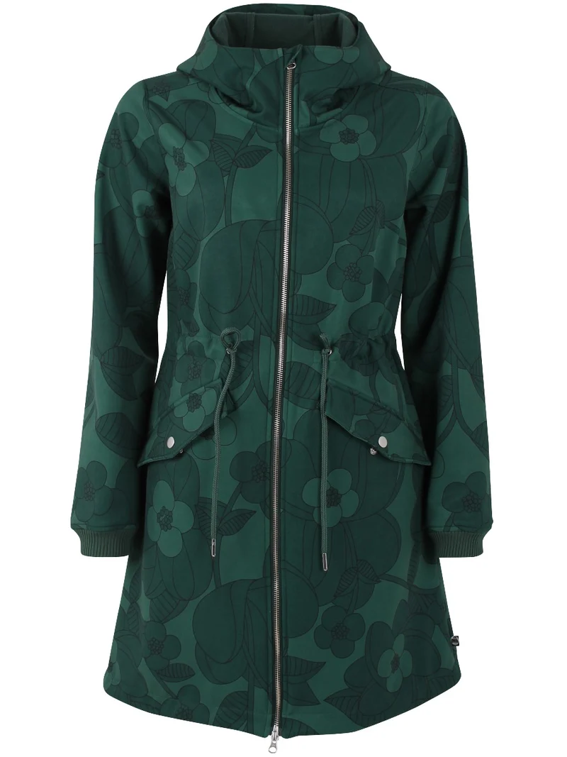 Danefae Softshell Regenjas Danemarianne Dames Groen Bloem laatste maat XS