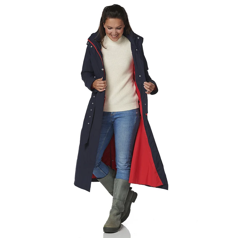 Happy Rainy Days Extra Lange Regenjas Montreal Blauw/Rood