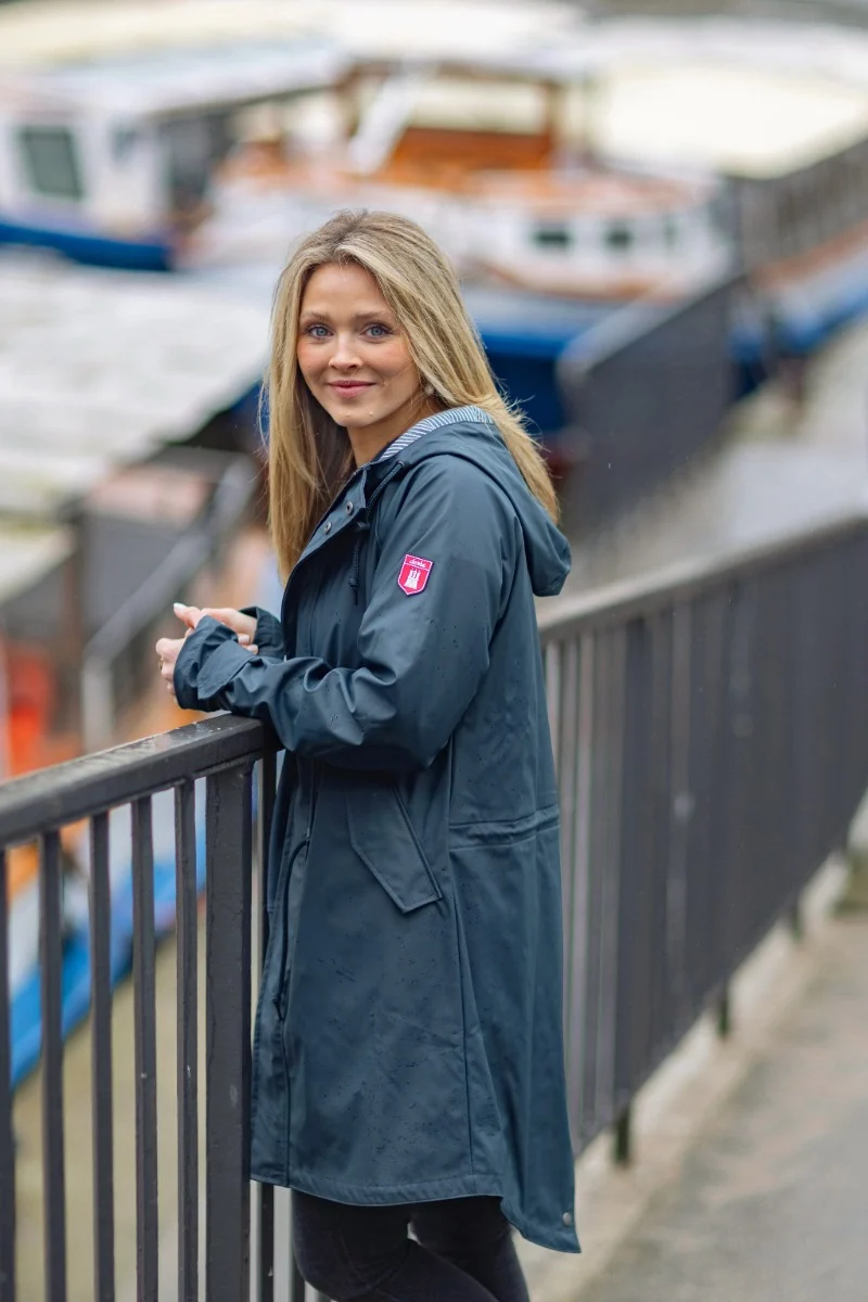 Derbe Regenjas Traveby Friese Fisher Dames Navy