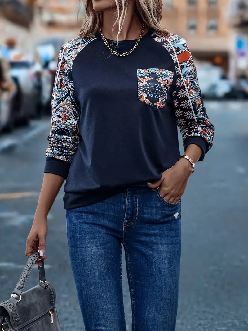 Claire™ Dames Longsleeve Met Bloemenmouwen