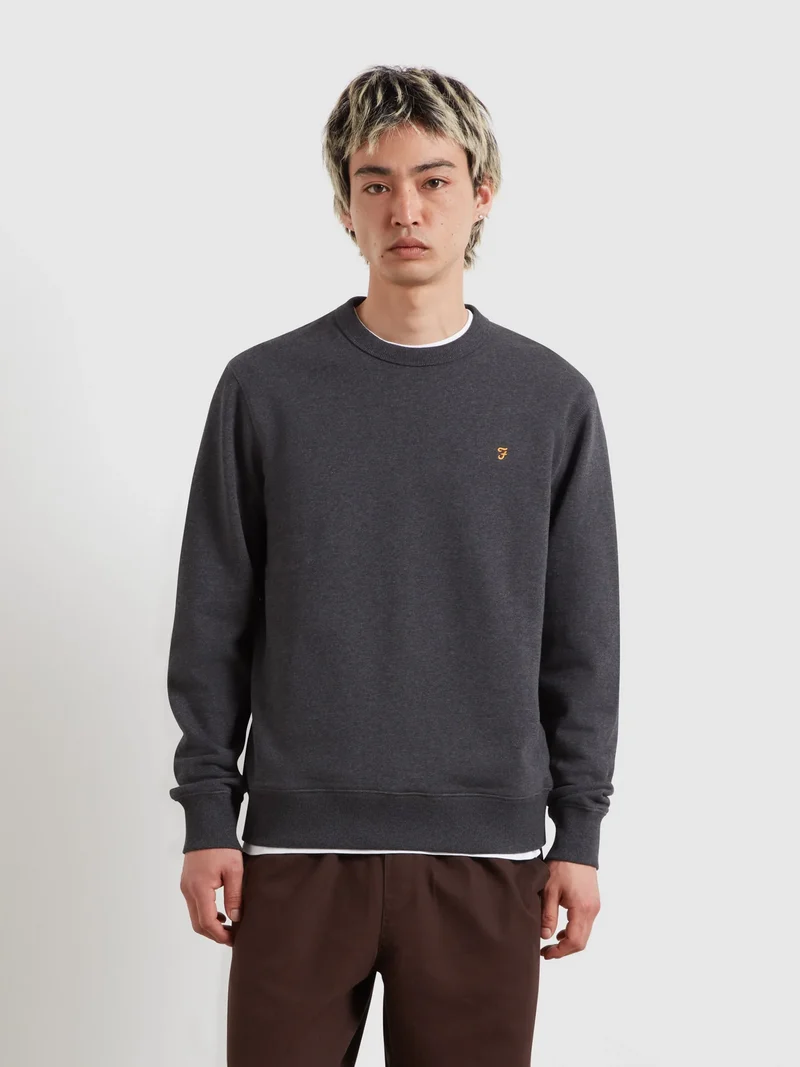 Hemming crew - washed black marl