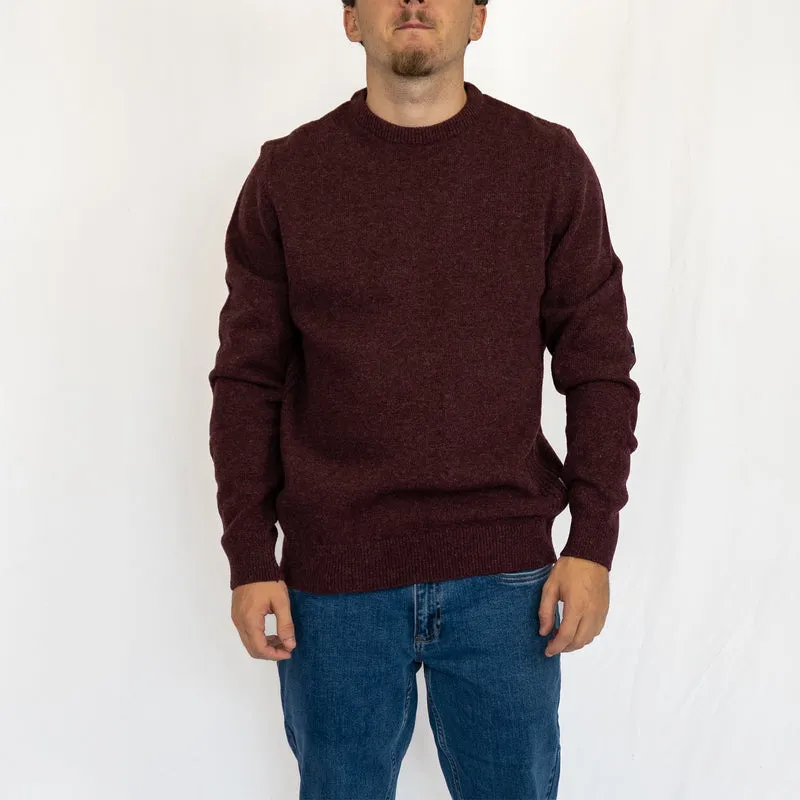 Barbour holden crew neck sweatshirt - ruby