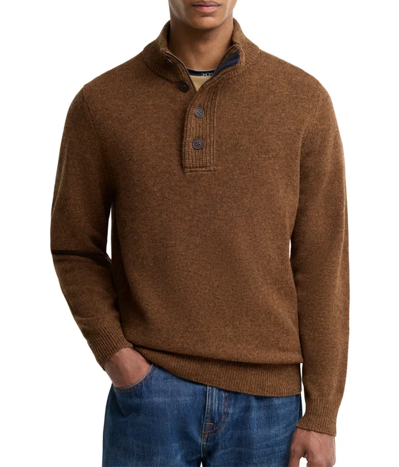 Barbour Essential Patch Half Zip Jumper – Bracken