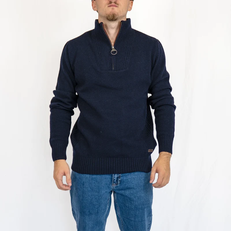Barbour Nelson essential half zip - navy