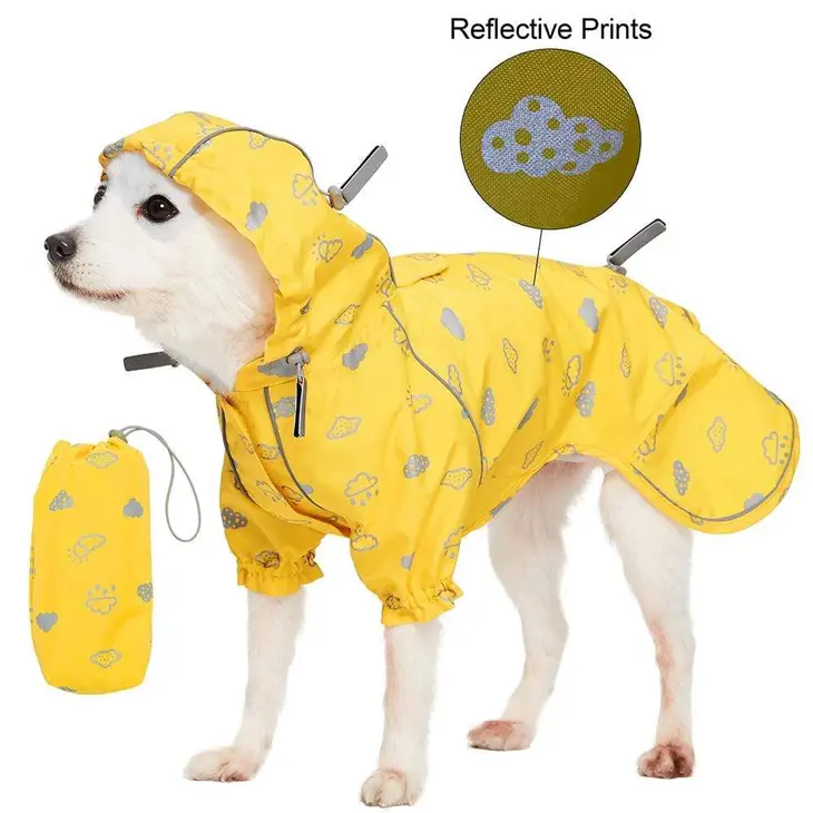 Hondenregenjas Blueberry Pet Geel Zonnebloem