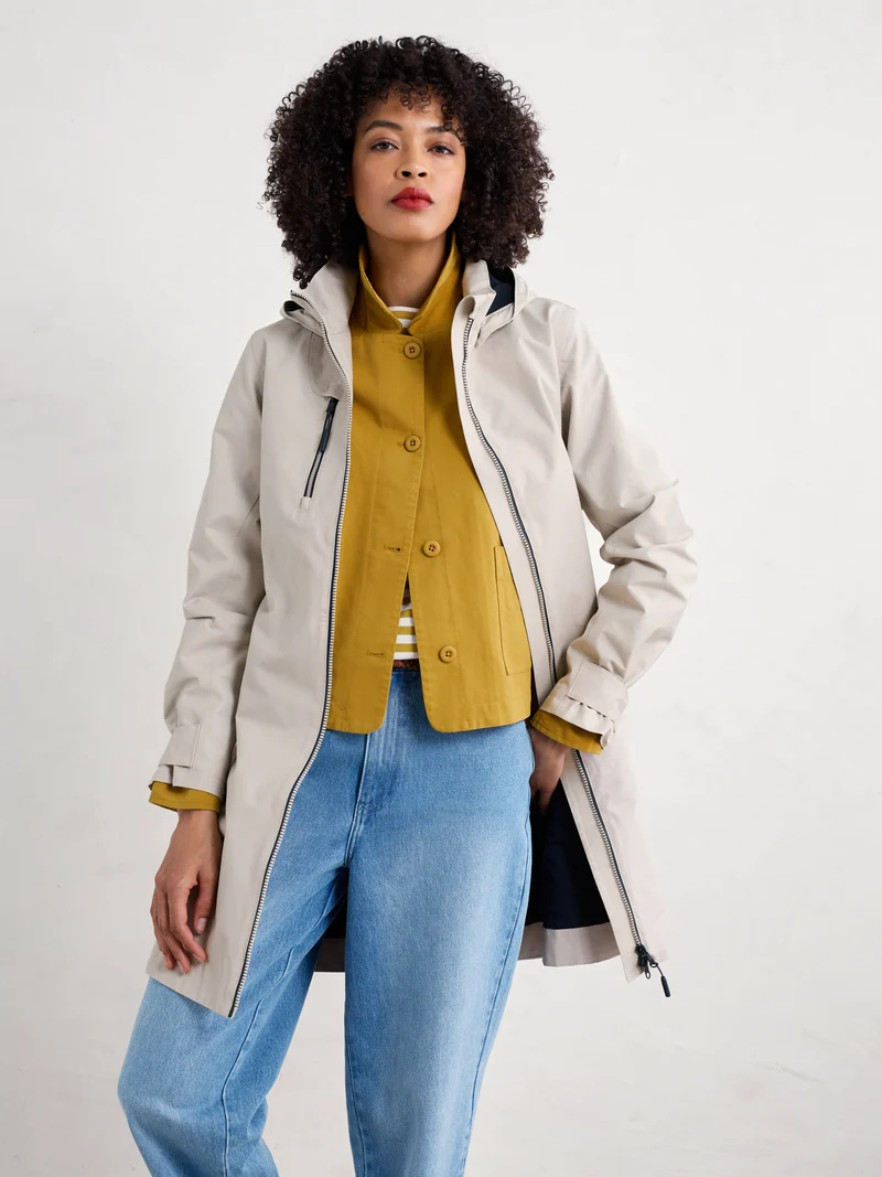 Seasalt Regenjas Dames Coverack Coat Driftwood