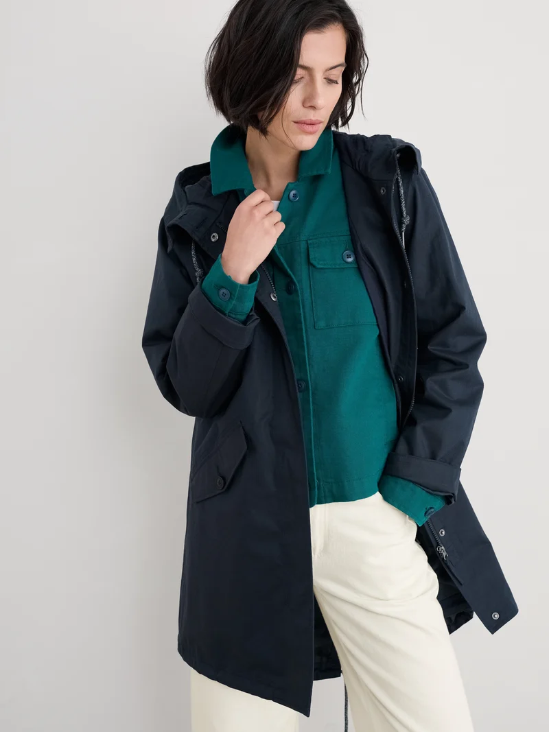 Seasalt Regenjas Dames Seafaring Coat Inkwell