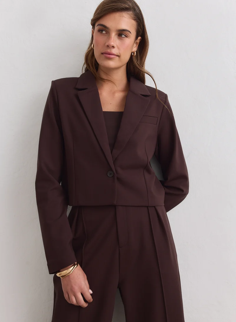 Chocolate Luxe Short Blazer