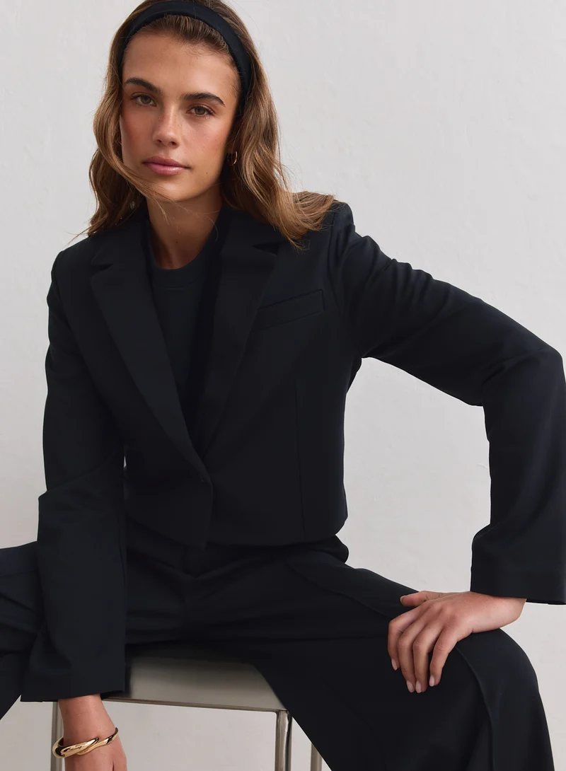 Black Luxe Short Blazer