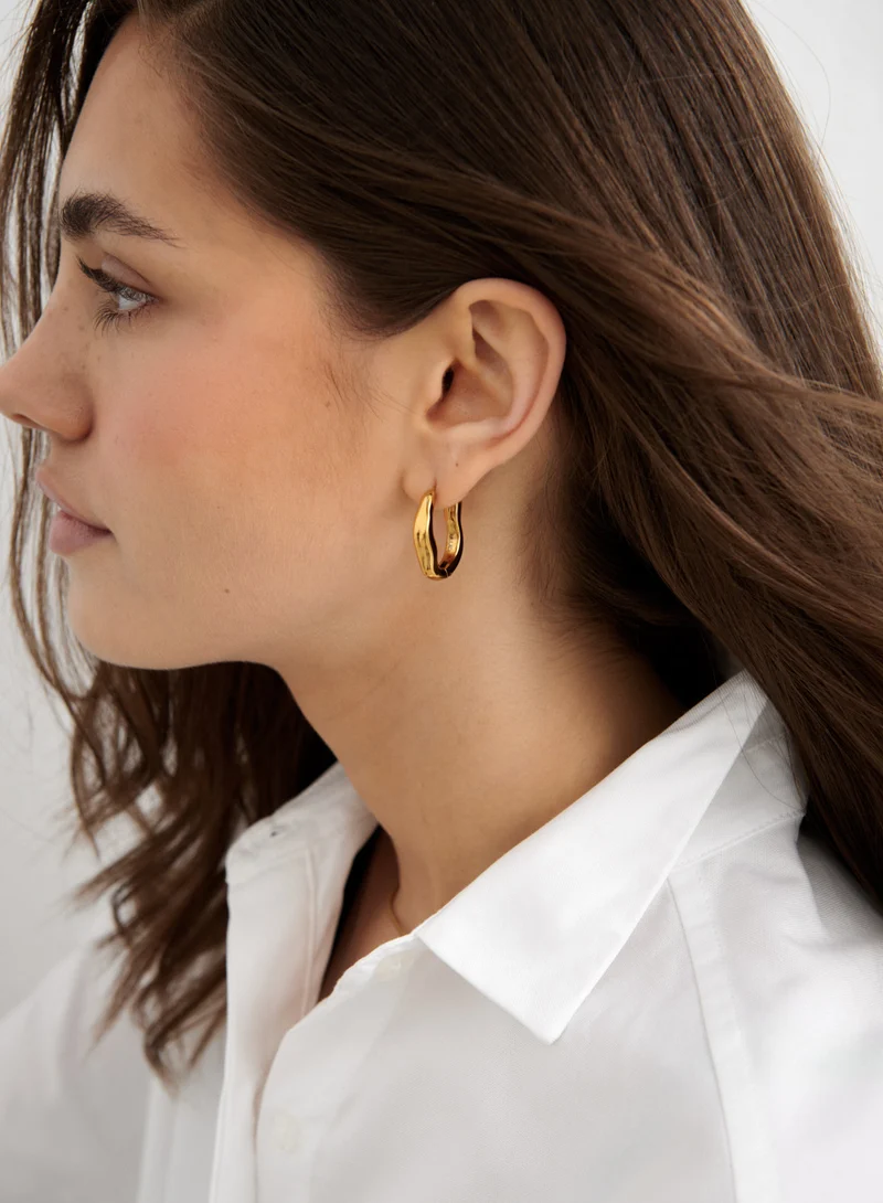 Waterproof Wave Hoop Earrings