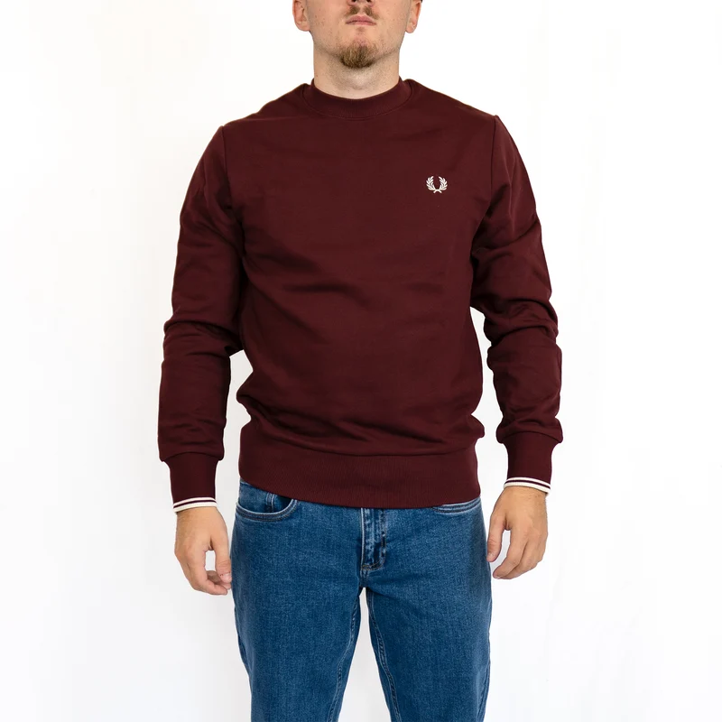Crew neck sweatshirt / oxblood