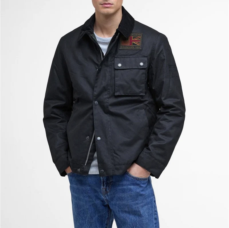 SMQ Workers wax jacket - black