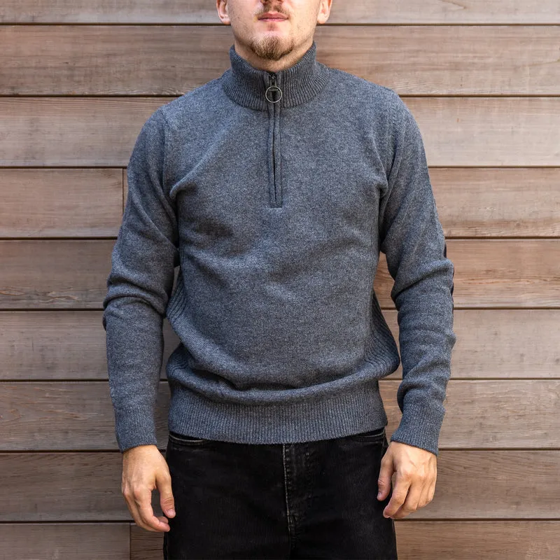 Holden half zip - mid grey marl