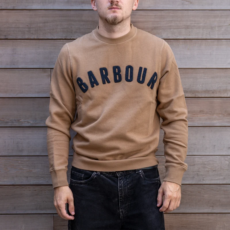 Logo crew neck sweatshirt - sandstone