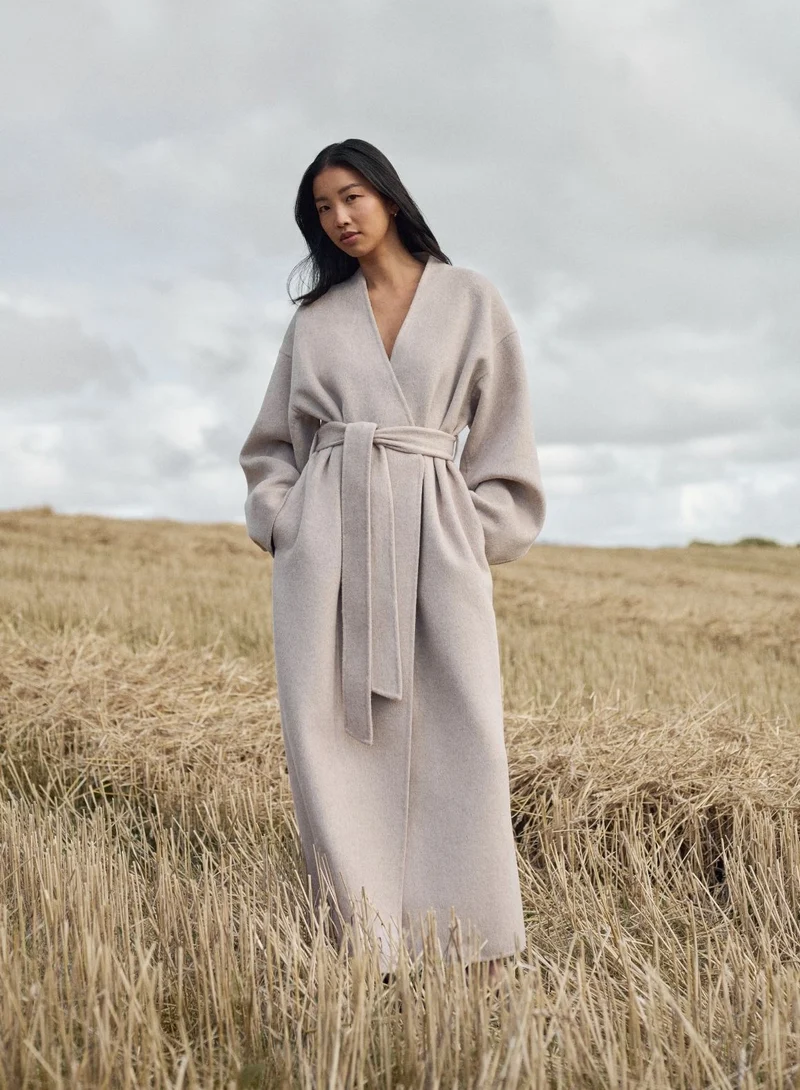 Dark Clay Wool Coat