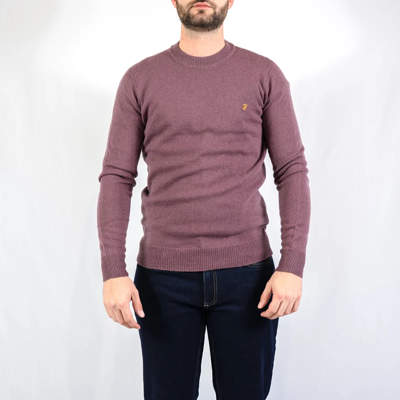 Maidstone crew sweater - dusky mauve
