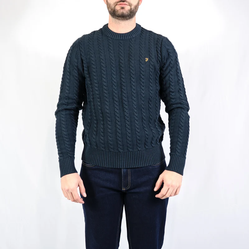 Knight cable sweater - true navy