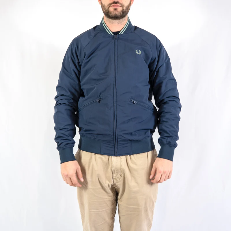 Tipped Taslan tennis bomber jk - dark airforce