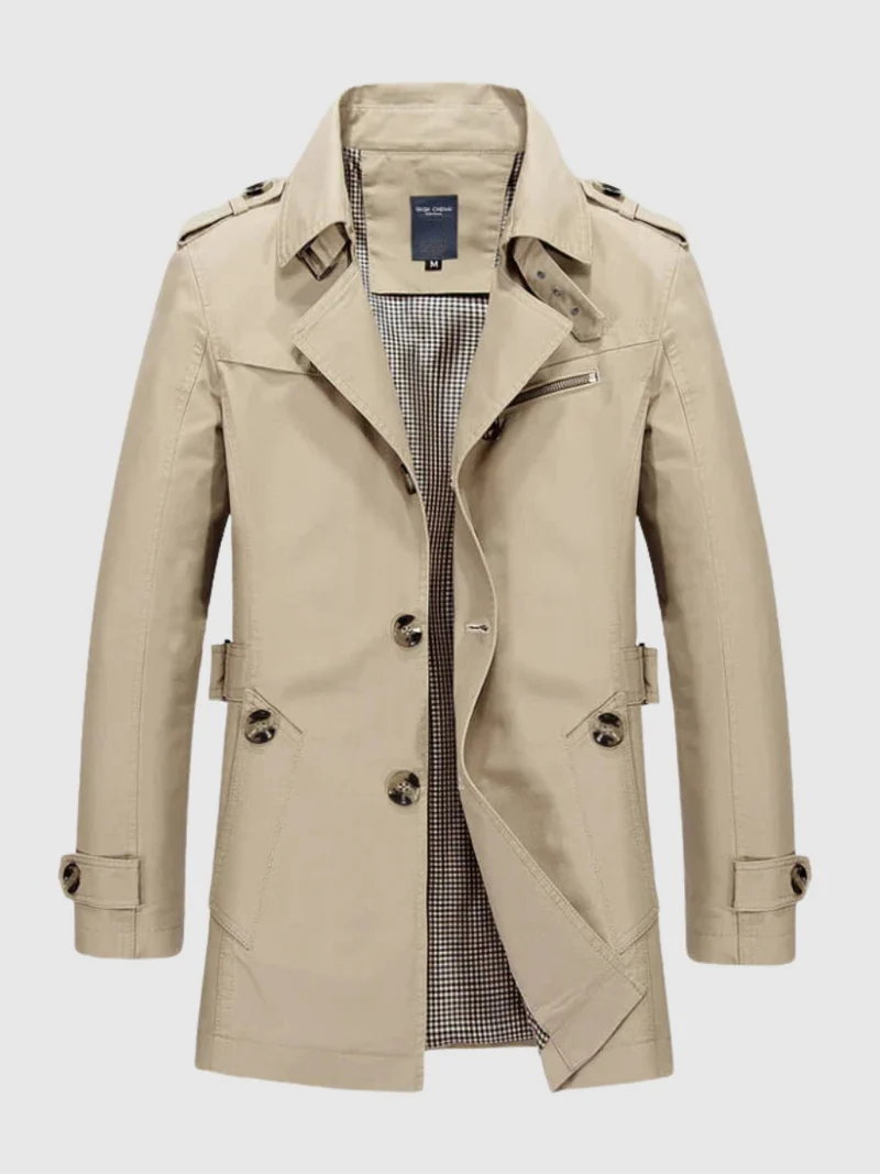 Heren Double-Breasted Trenchcoat: Klassiek & Elegant